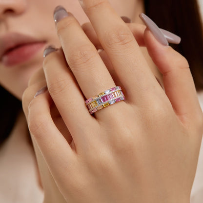 [Clover Jewels]Dazzling Colorful Radiant Cut Party Ring