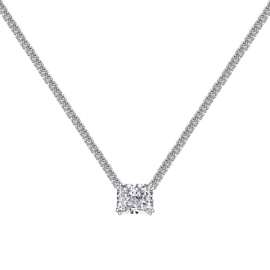 [Jesse Jewelry]4.0 Carat Elegant Radiant Cut Necklace