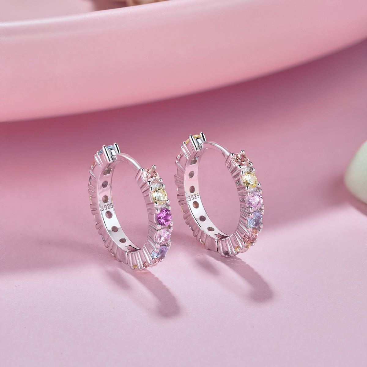 [Clover Jewels]Radiant Colorful Round Cut Earrings