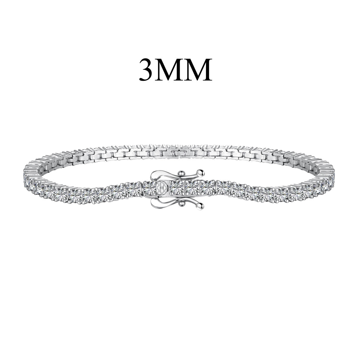 [Clover Jewels]Dainty Charming Round Cut Tennis Bracelet