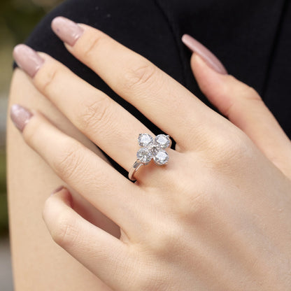 [Clover Jewels]Four-Leaf Clover Eight-Pointed Star Ring