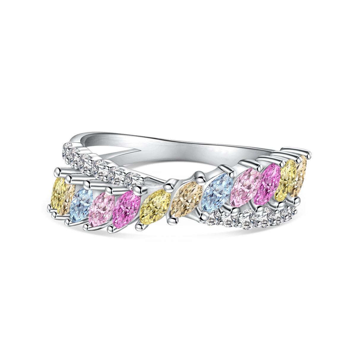 [Clover Jewels]Unique Colorful Marquise Cut Daily Ring