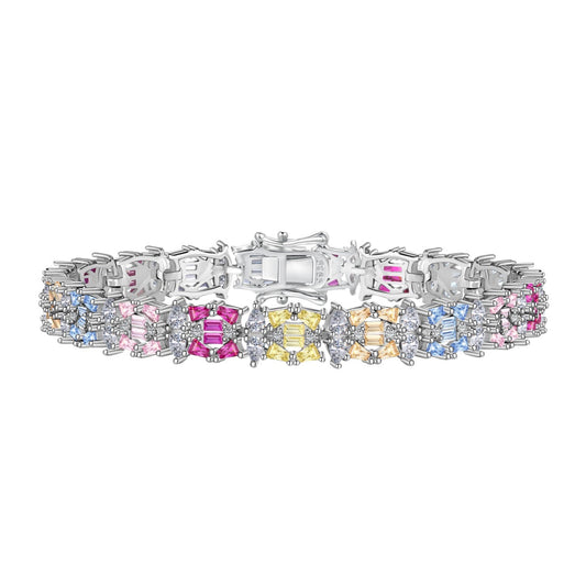 [Clover Jewels]Delicate Colorful Multi Cut Party Bracelet