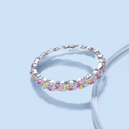 [Clover Jewels]Dainty Ebullient Round Cut Daily Ring