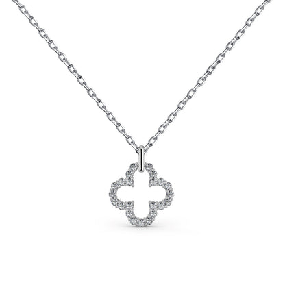 [Clover Jewels]Four-Leaf Clover Hollow Design Exquisite Necklace