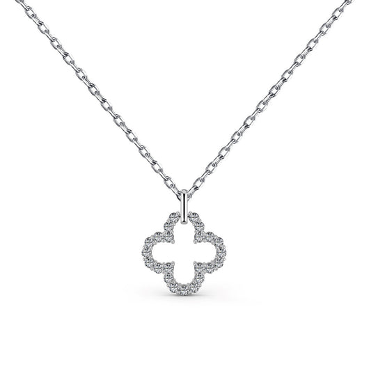 [Clover Jewels]Four-Leaf Clover Hollow Design Exquisite Necklace