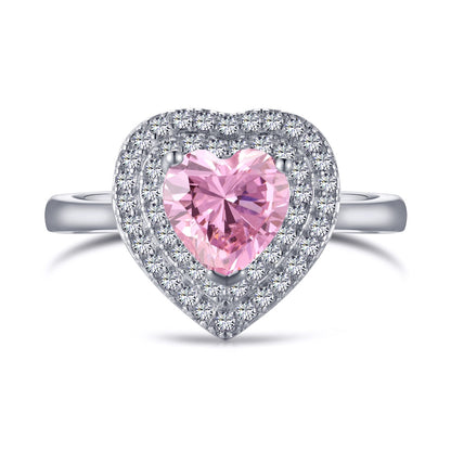 [Clover Jewels]Delicate Ebullient Heart Shape Wedding Ring