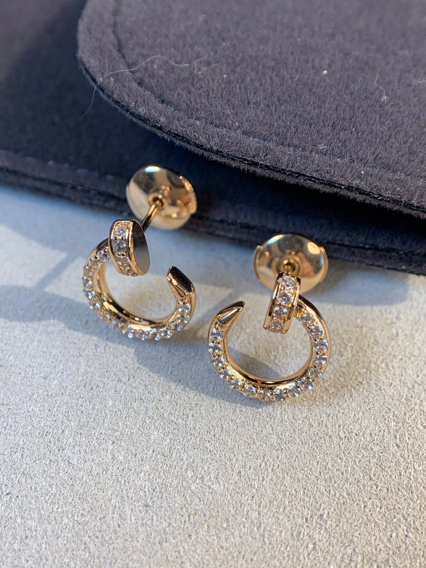 [Clover Jewels]JUSTE EARRINGS GOLD DIAMONDS