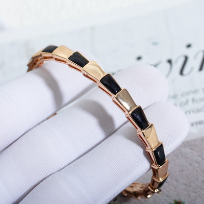 [Clover Jewels]SERPENTI BRACELET PINK GOLD ONYX