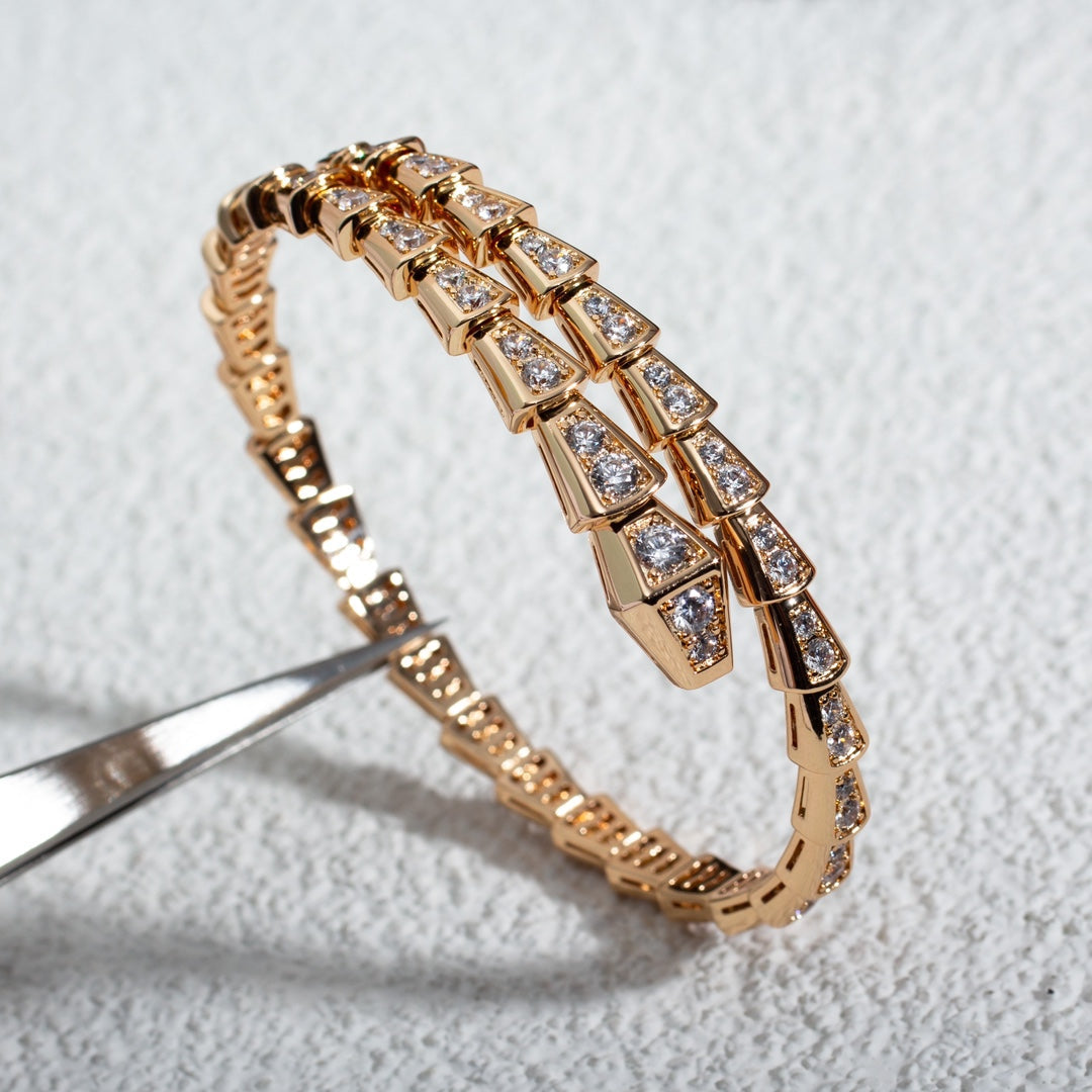 [Clover Jewels]SERPENTI BRACELET 6.8MM PINK GOLD DIAMOND