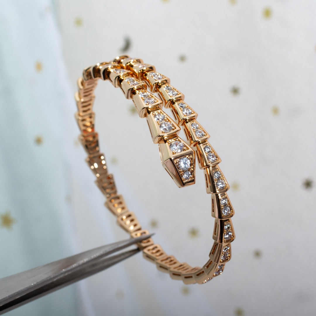 [Clover Jewels]SERPENTI BRACELET 6.8MM PINK GOLD DIAMOND