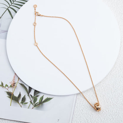 [Clover Jewels]PARENTESI NECKLACE PINK GOLD