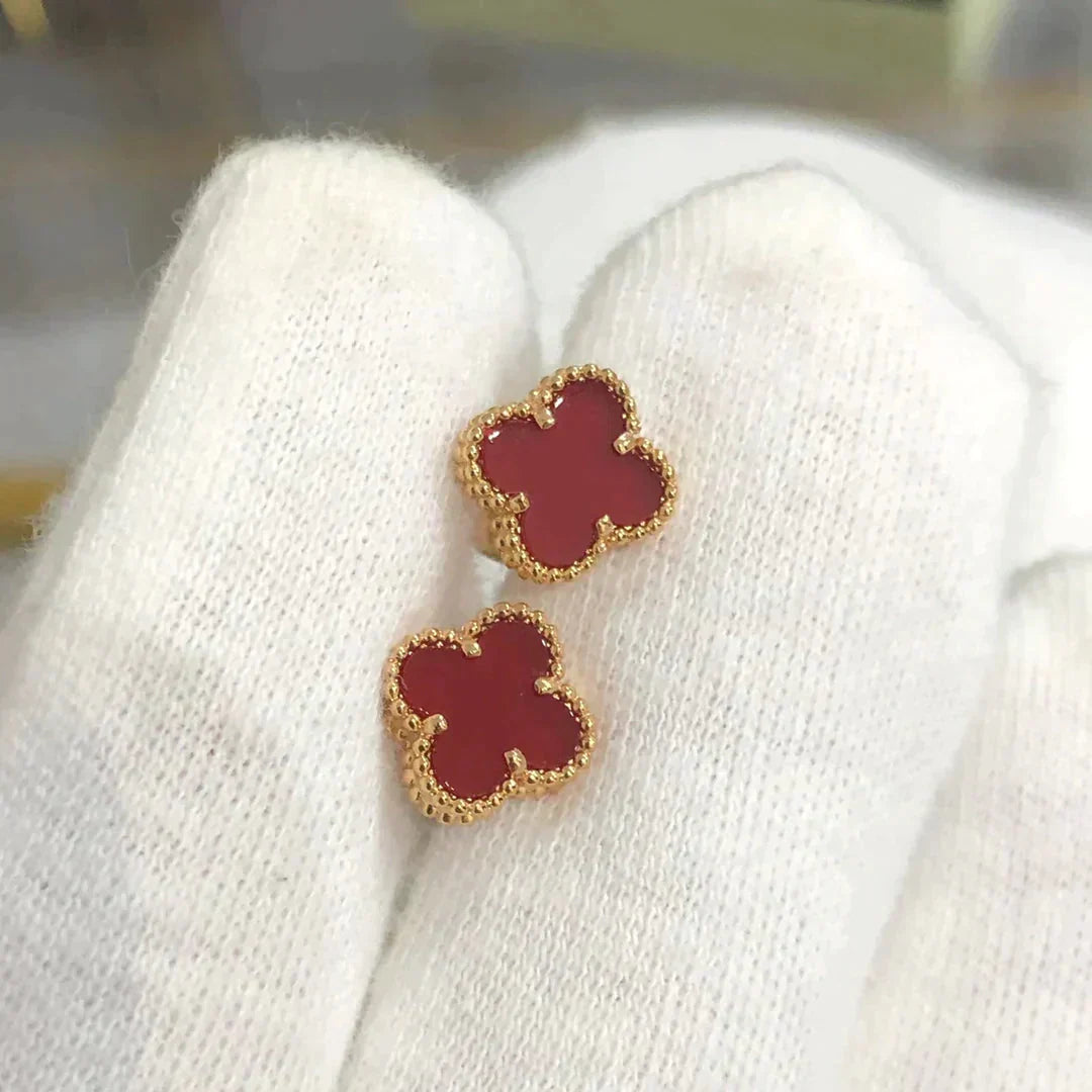 [Clover Jewels]CLOVER MINI 9.5MM CARNELIAN EARRINGS