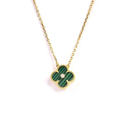 [Clover Jewels]CLOVER 15MM DIAMOND TURQUOISE NECKLACE