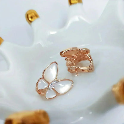 [Clover Jewels]BUTTERFLY MOP DIAMOND EARRINGS