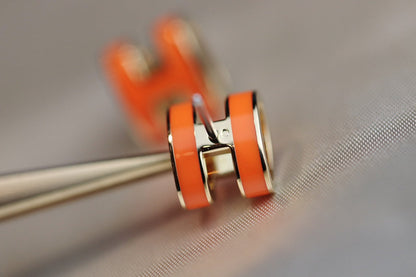 [Clover Jewels]MINI POP H EARRINGS ORANGE