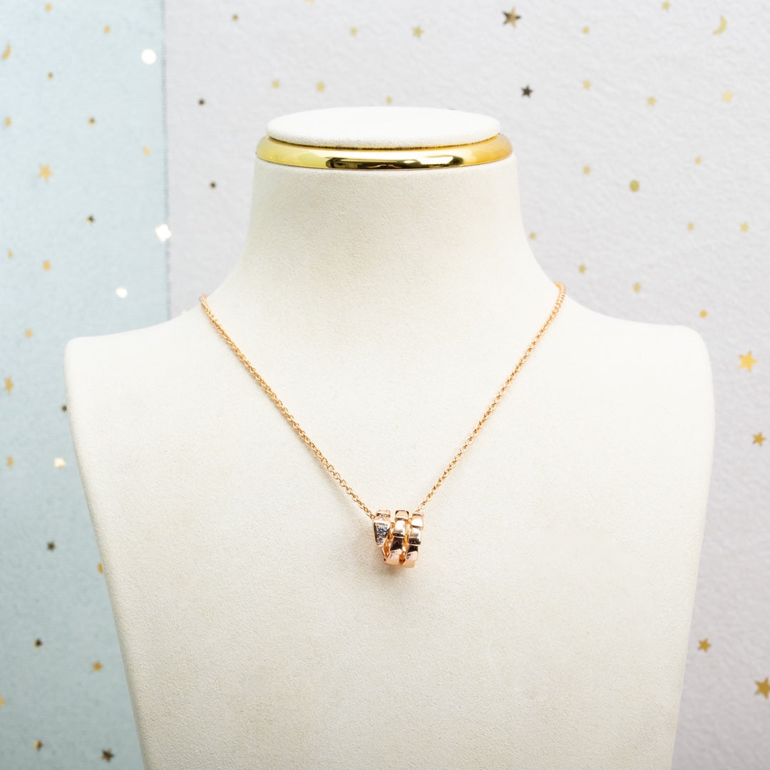 [Clover Jewels]SERPENTI PINK GOLD NECKLACE DIAMOND