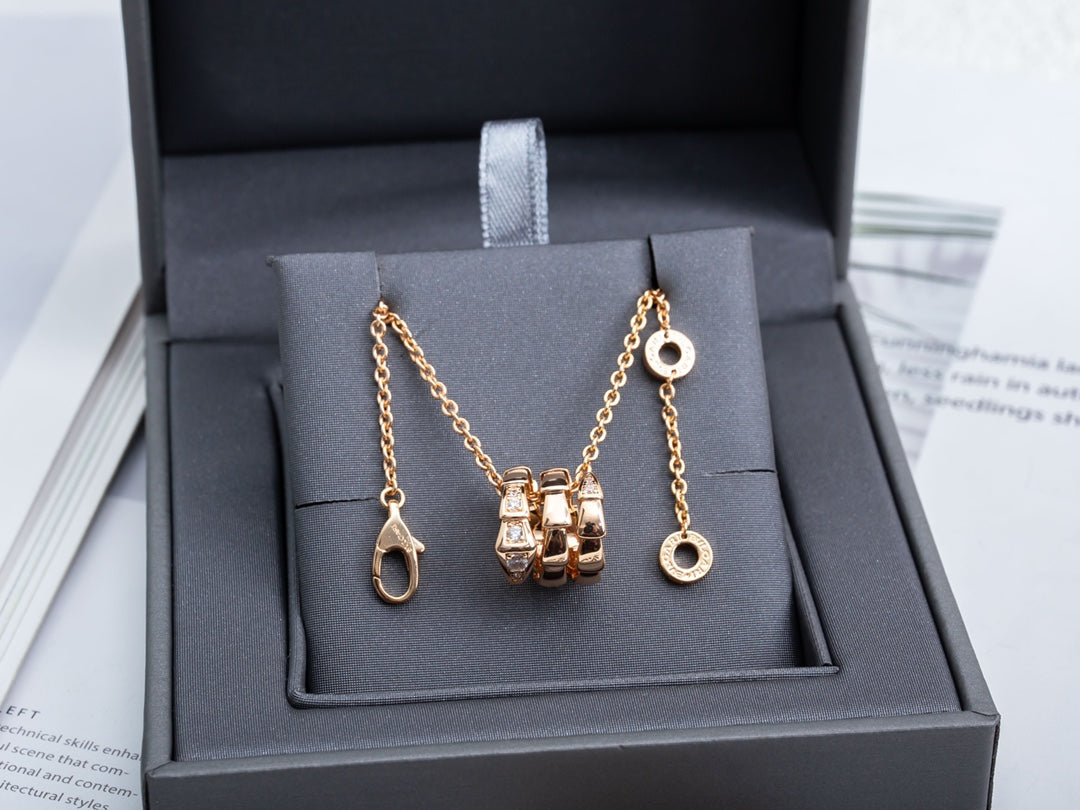 [Clover Jewels]SERPENTI PINK GOLD NECKLACE DIAMOND