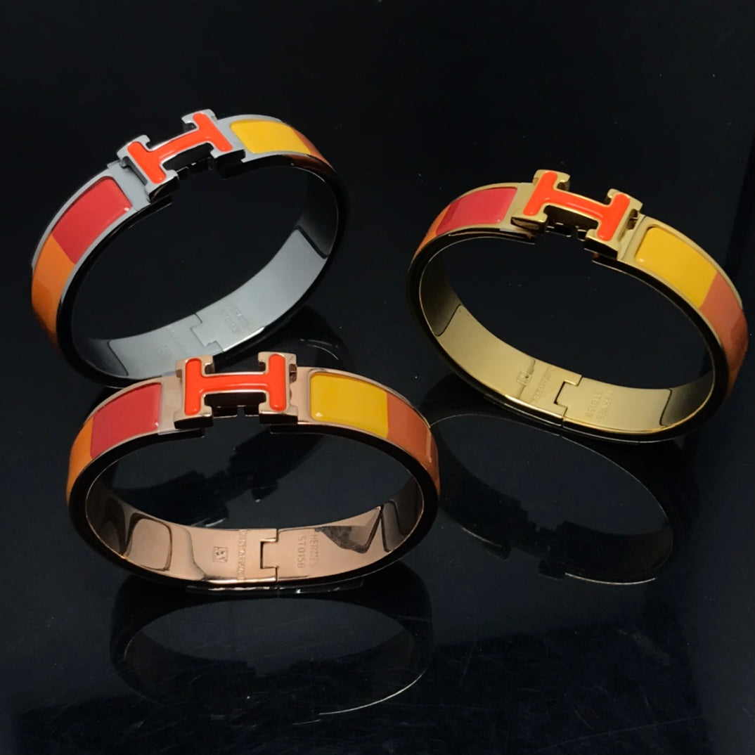 [Clover Jewels]H BRACELET ORANGE RAINBOW CERAMIC