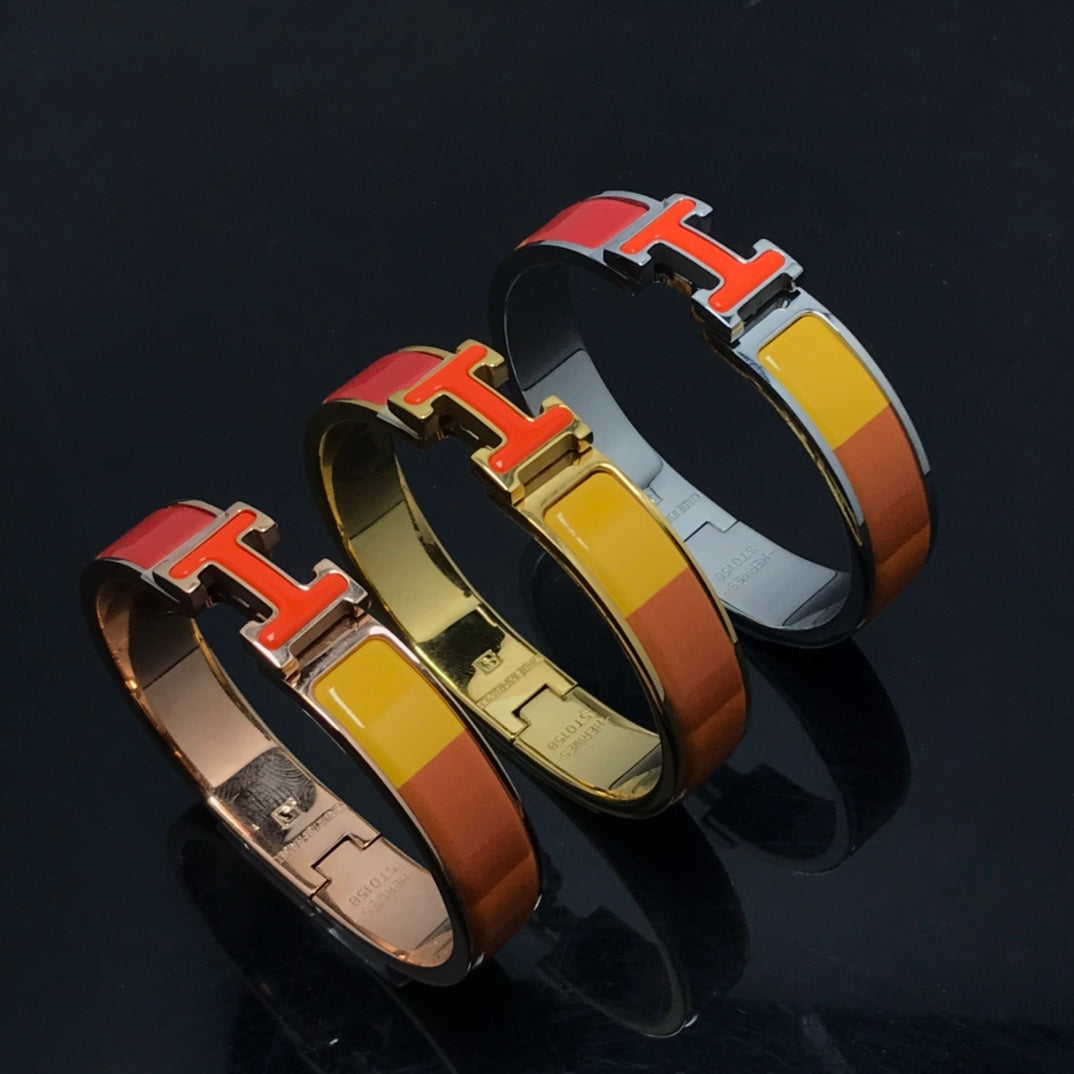 [Clover Jewels]H BRACELET ORANGE RAINBOW CERAMIC