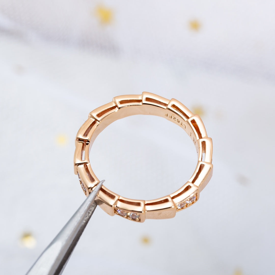 [Clover Jewels]SERPENTI RING PINK GOLD  3MM