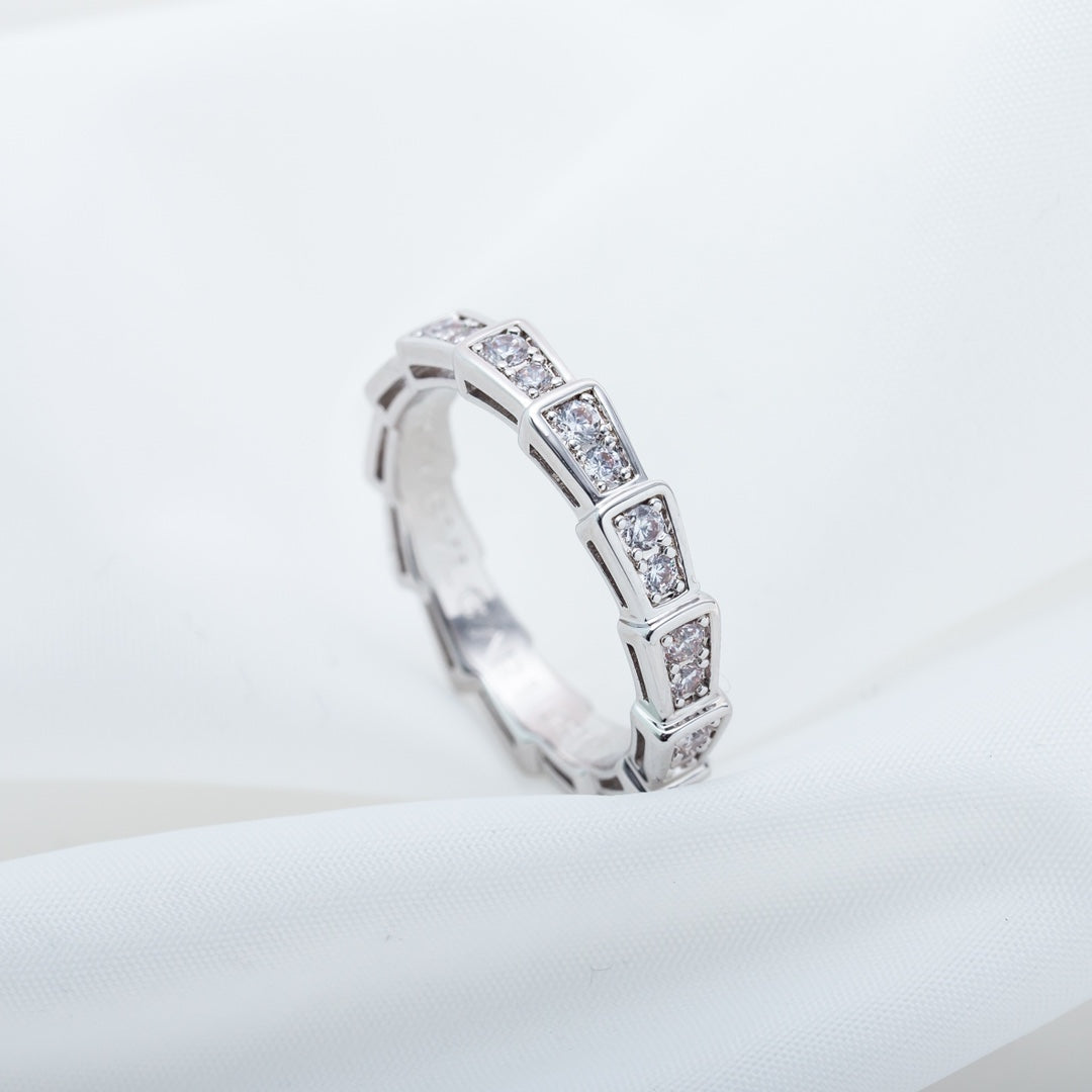 [Clover Jewels]SERPENTI RING SILVER DIAMOND PAVED 3MM