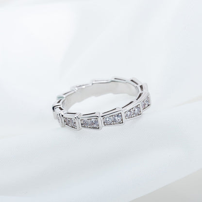 [Clover Jewels]SERPENTI RING SILVER DIAMOND PAVED 3MM