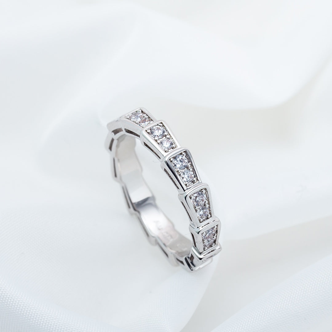 [Clover Jewels]SERPENTI RING SILVER DIAMOND PAVED 3MM