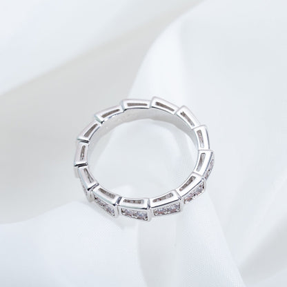 [Clover Jewels]SERPENTI RING SILVER DIAMOND PAVED 3MM