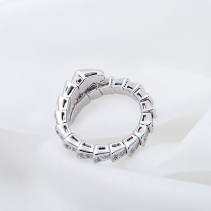 [Clover Jewels]SERPENTI RING SILVER DIAMOND PAVED 4MM