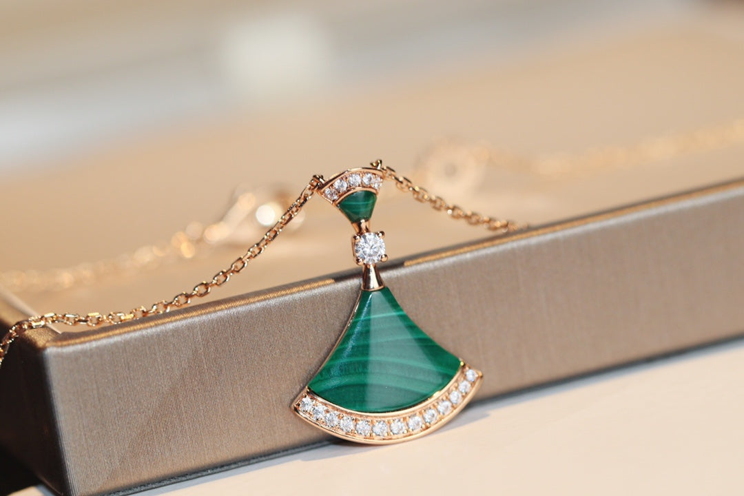 [Clover Jewels]DREAM NECKLACE MALACHITE DIAMOND