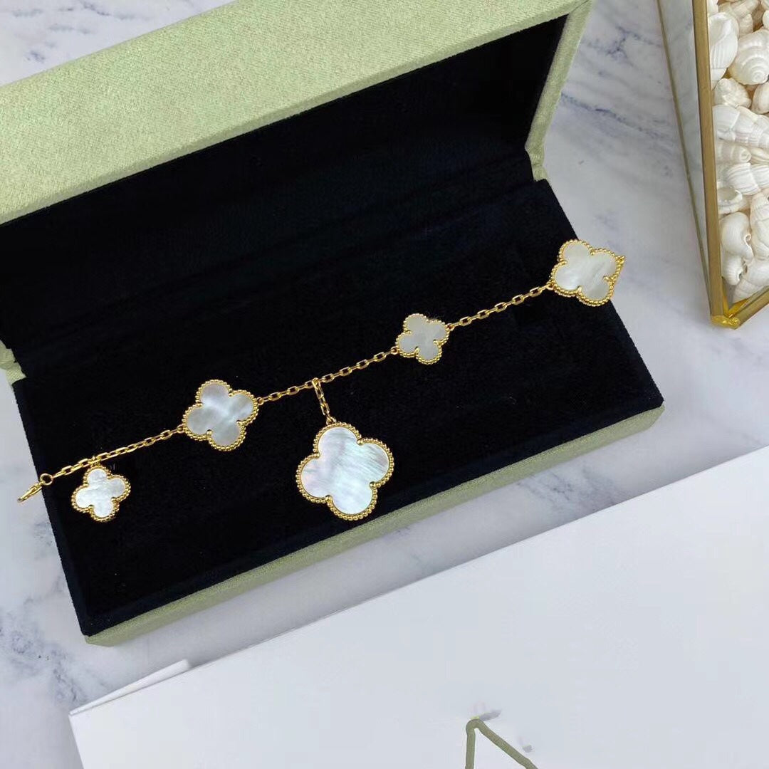 [Clover Jewels]MAGIC CLOVER MOP GOLD BRACELET 5 MOTIFS