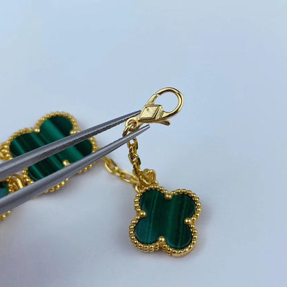 [Clover Jewels]MAGIC CLOVER MALACHITE GOLD BRACELET 5 MOTIFS