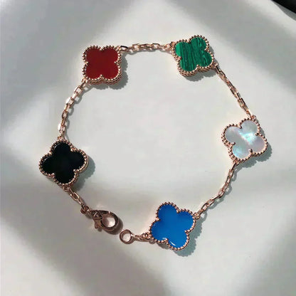 [Clover Jewels]CLOVER 5 MOTIFS MULTICOLOR  BRACELET