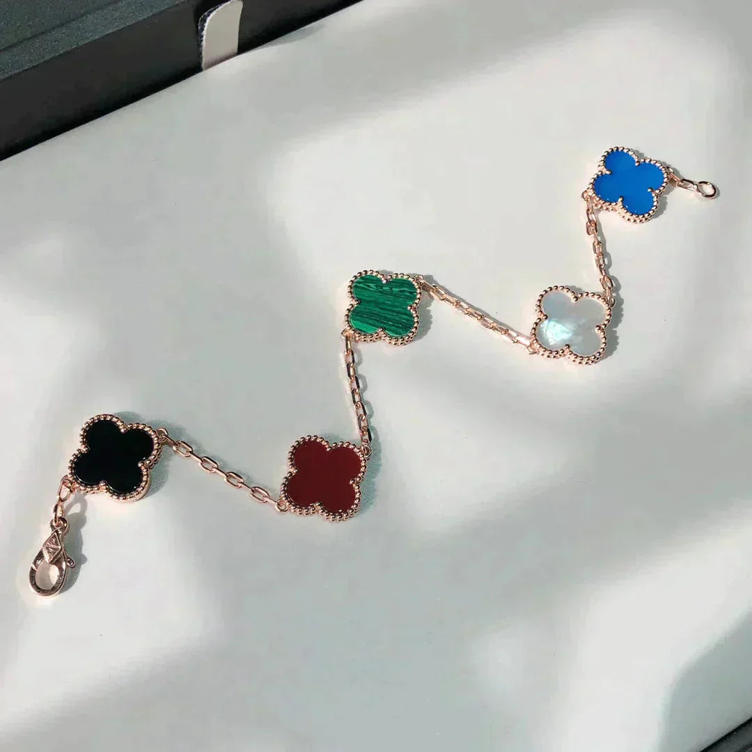 [Clover Jewels]CLOVER 5 MOTIFS MULTICOLOR  BRACELET