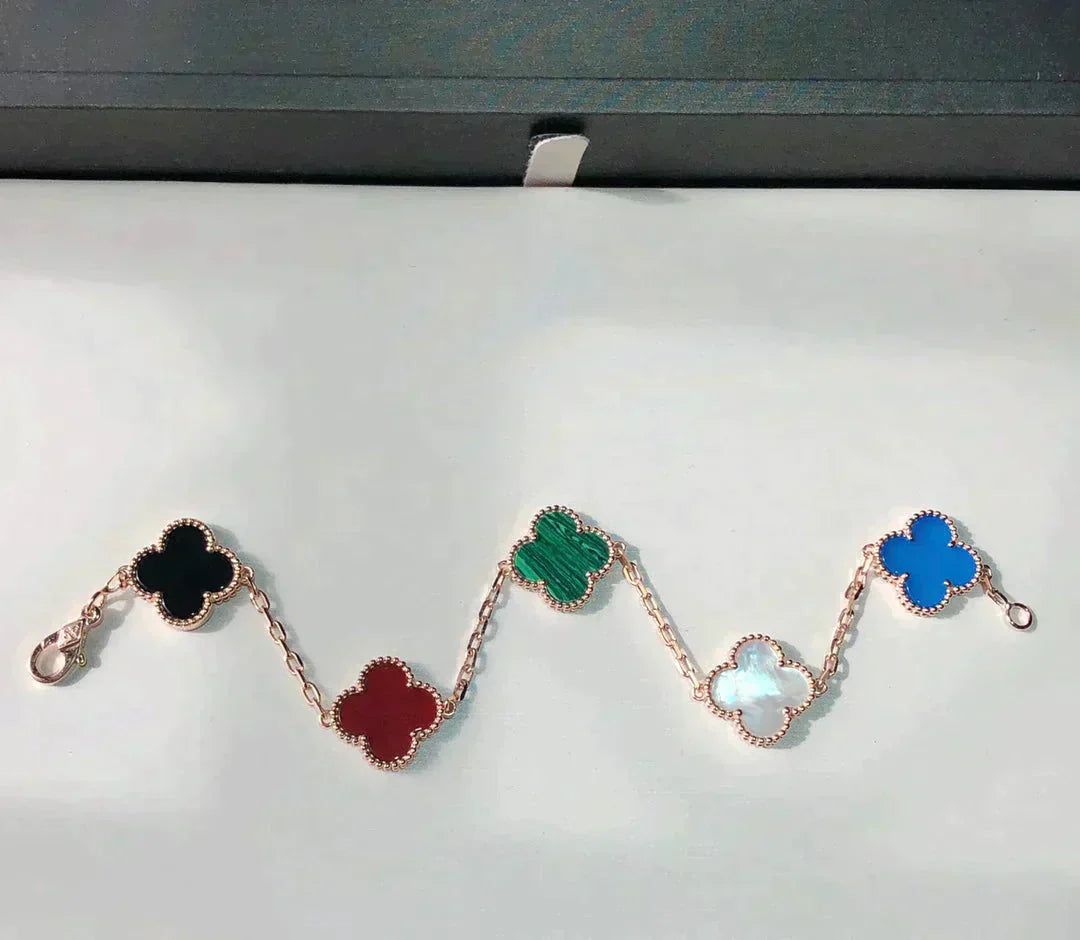 [Clover Jewels]CLOVER 5 MOTIFS MULTICOLOR  BRACELET