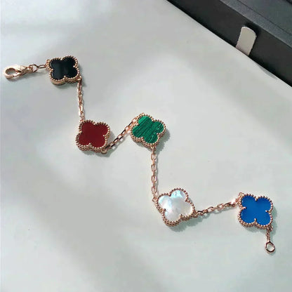 [Clover Jewels]CLOVER 5 MOTIFS MULTICOLOR  BRACELET