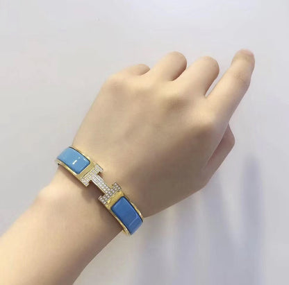 [Clover Jewels]H CLOUD BLUE BRACELET GOLD DIAMOND