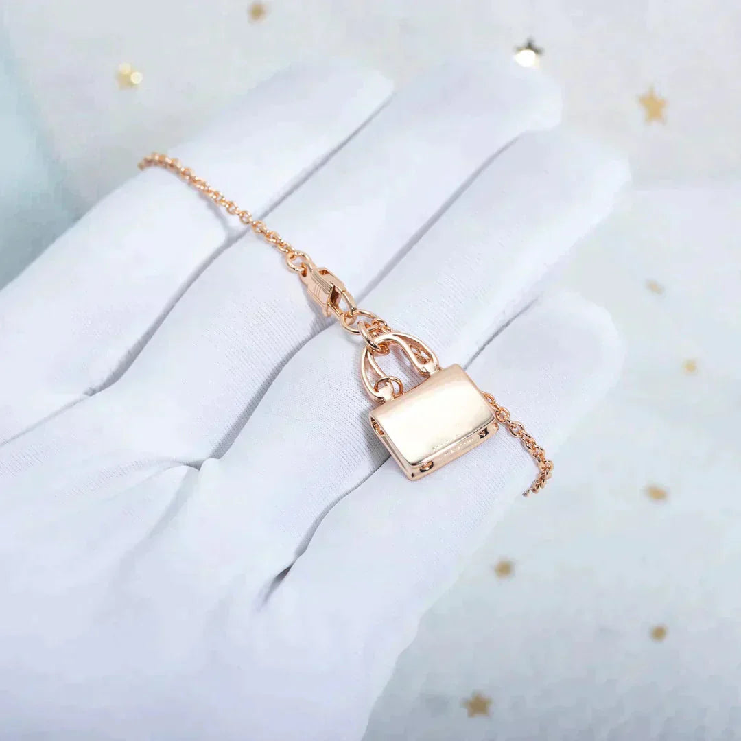 [Clover Jewels]AMULETTE PEDANT ROSE GOLD NECKLACE