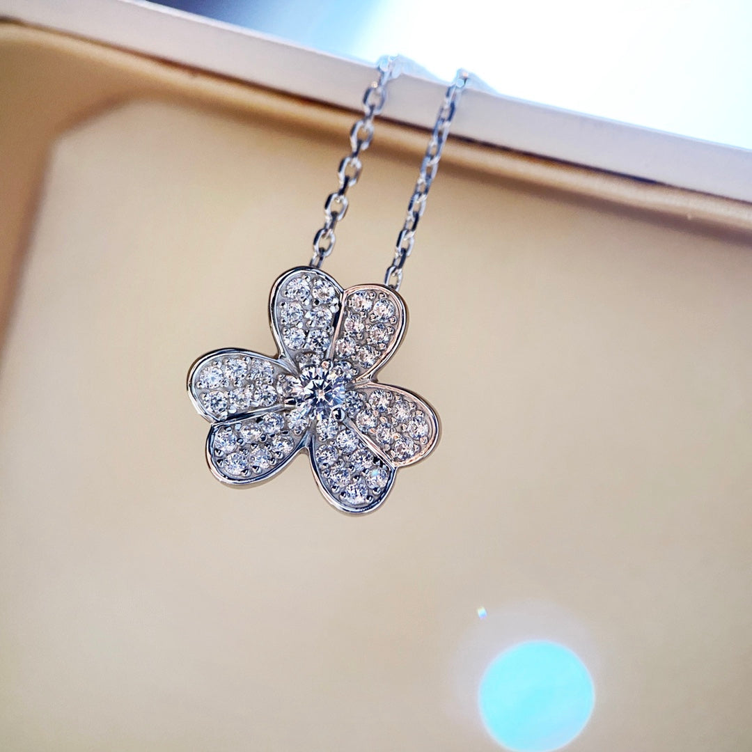 [Clover Jewels]CLOVER DIAMOND NECKLACE SILVER