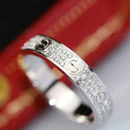 [Clover Jewels]LOVE RING 3.6MM DIAMOND PAVED