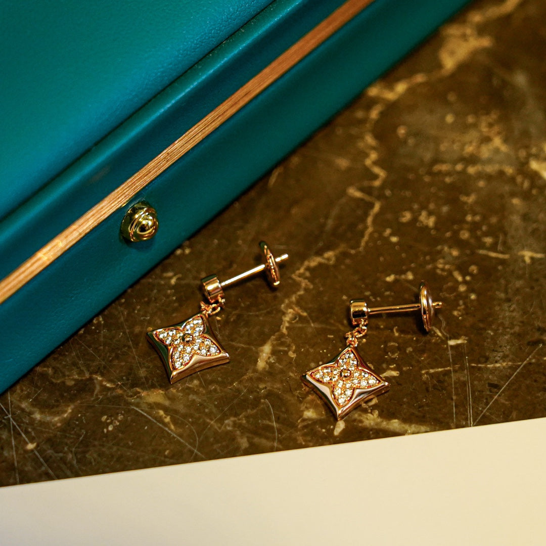 [Clover Jewels]STAR DIAMONDS EARRINGS GOLD