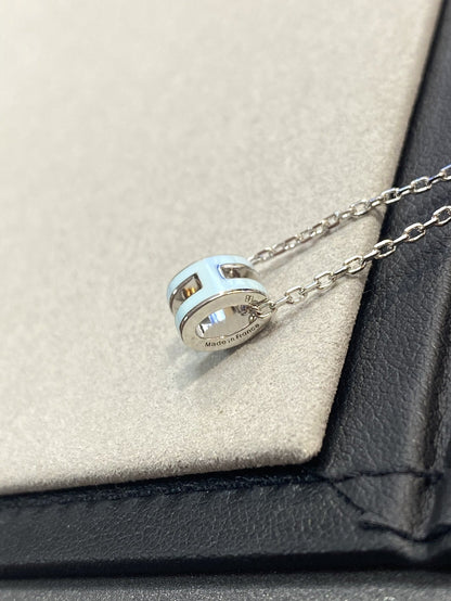 [Clover Jewels]POP H LIGHT BLUE NECKLACE