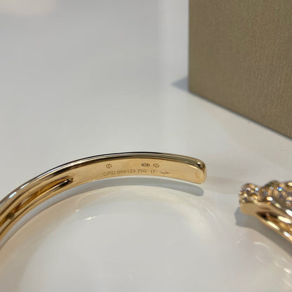 [Clover Jewels]PANTHERE GOLD DIAMOND OPEN BRACELET