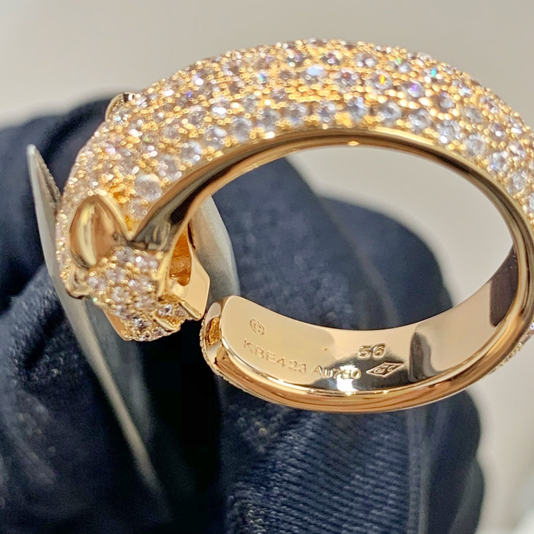 [Clover Jewels]PANTHERE PINK GOLD DIAMOND RING