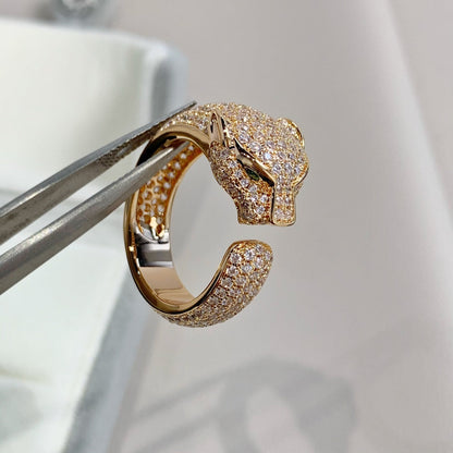 [Clover Jewels]PANTHERE PINK GOLD DIAMOND RING