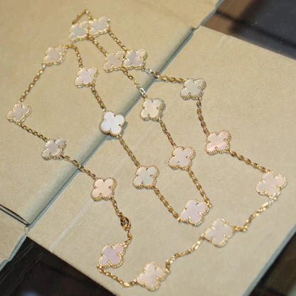 [Clover Jewels]CLOVER 20 MOTIFS WHITE MOP NECKLACE