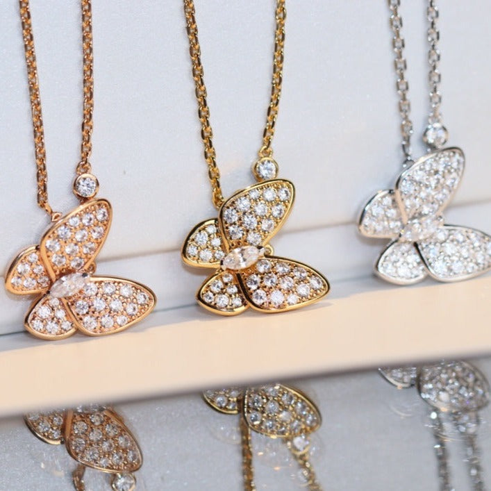 [Clover Jewels]BUTTERFLY DIAMOND NECKLACE