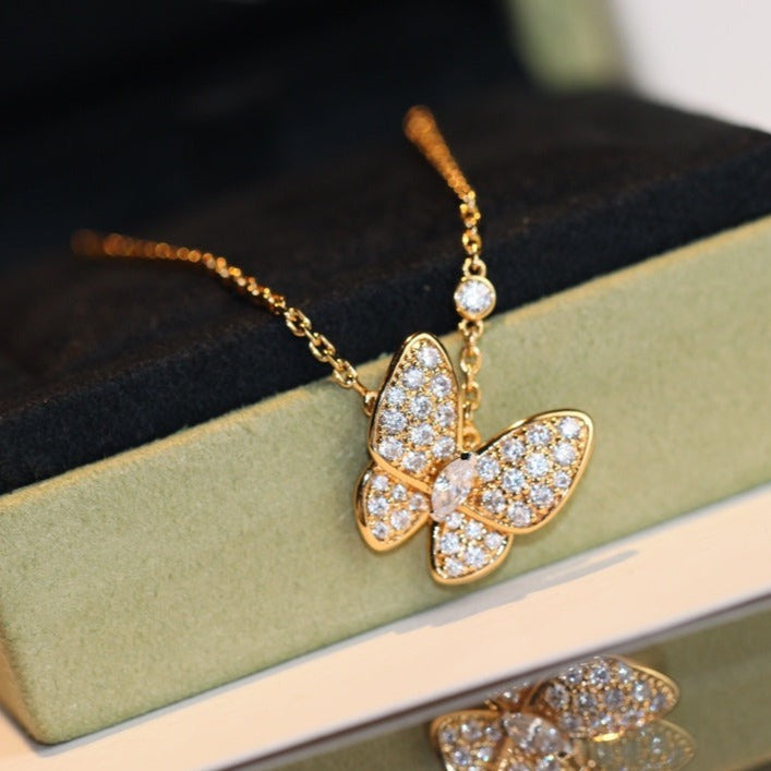 [Clover Jewels]BUTTERFLY DIAMOND NECKLACE