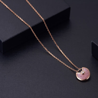 [Clover Jewels]AMULETTE ROSE GOLD PINK MOP NECKLACE